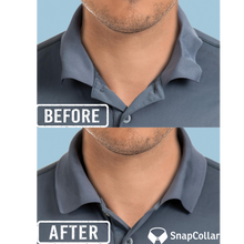 Load image into Gallery viewer, Before and after photo of polo that used SnapCollar
