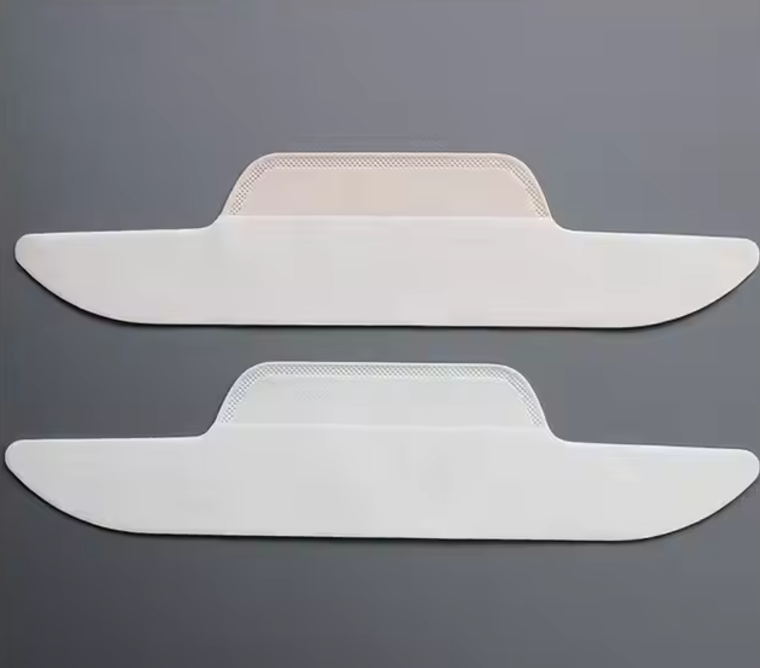 Front and back photo of shirt collar protector pads