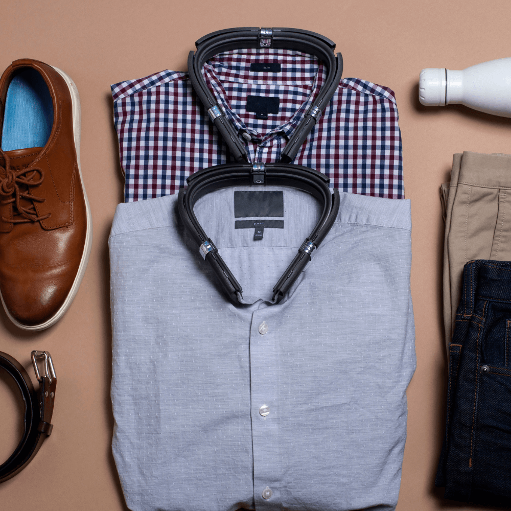 SnapCollar attached to shirt with a wrinkled collar